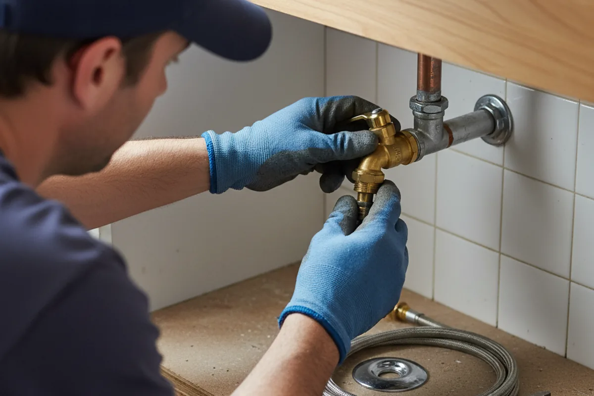 Shutoff valve and fitting work during Emergency Plumbing in Star